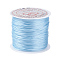 Flat Elastic Crystal String, Elastic Beading Thread, for Stretch Bracelet Making, Light Sky Blue, 0.8mm, 60m/roll