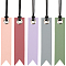 CRASPIRE 10Pcs 5 Colors Leather Bookmarks, with Tassel & Iron Grommets, Rectangle, Mixed Color, 193~195mm, 2pcs/color