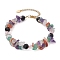 Chip Natural Mixed Stone & Acrylic & Glass Beaded  Bracelets for Women, 8 inch(20.4cm)