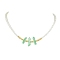 ABS Plastic Imitation Pearl Beaded Necklaces,  Natural Quartz Crystal Points Bead Necklaces, Dyed, Pale Green, 16.85 inch(42.8cm)