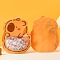 Cartoon Animal Plastic Cookies Zip Lock Bags, Resealable Packaging Bags, Top Seal, Self Seal Bags for Candy Gift, Capybara Shape, 29x18cm