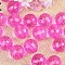 Transparent Acrylic Beads, Round, Magenta, 12mm