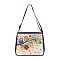 Owl Printed Polyester Shoulder Bags, for Women Bags, Rectangle, Colorful, 28.5x24x7.5cm