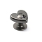 Alloy Screwback Stud Rivets, Heart Shape Metal Decration for Belt Clothes Purse Jewelry, Gunmetal, 1x1x0.8cm