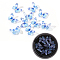 3D Resin Cabochons, Nail Art Studs, Nail Art Decoration Accessories, Butterfly, Light Sky Blue, 7.5x7~8x2~3mm, 10pcs/box