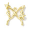 Rack Plating Alloy Pendants, Cadmium Free & Nickel Free & Lead Free, Butterfly with Star, Golden, 24x23x4mm, Hole: 1.5x3.5mm