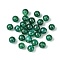 25Pcs Round Imitation Cat Eye Resin Beads, with Glitter Powder, Dark Green, 8mm, Hole: 1.6~1.8mm