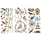 3 Sheets 3 Styles PVC Waterproof Decorative Stickers, Self Adhesive Decals for Furniture Decoration, Bird & Birdcage Pattern, 300x150mm, 1 sheet/style