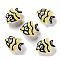 Handmade Lampwork Beads, Fish, Yellow, 18x22.5x10.5mm, Hole: 1.2mm