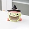 Hallowmas Ceramic Candlestick, Desk Mounted Decorations, for Home Room Decor, Witch, 12.1x10.4x11.8cm