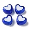 Heart Acrylic Beads, Bead in Bead, Blue, 7x8x4mm, Hole: 1.8mm, about 2777pcs/500g