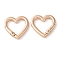 Alloy Spring Gate Rings, Heart, Light Gold, 25x26x4mm