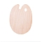 Wooden Painting Palette with Thumb Hole, for DIY Art Craft Painting, Oval, BurlyWood, 30x25cm