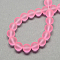 Transparent Glass Bead Strands, Frosted, Round, Pearl Pink, 12mm, Hole: 1.3~1.6mm, about 70pcs/strand, 31.4 inch