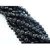 Synthetic Black Stone Beads Strands X-G-GSFR4mm-C044-1