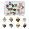 Fashewelry 16Pcs 8 Styles Natural & Synthetic Gemstone Charms G-FW0001-34-10