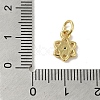 Real 18K Gold Plated Brass Pave Cubic Zirconia Pendants KK-M283-09A-01-3