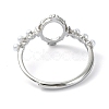 Adjustable 925 Sterling Silver Ring Components STER-K179-13P-3