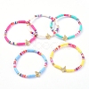 Handmade Polymer Clay Heishi Bead Stretch Bracelets BJEW-JB05078-1