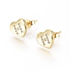 Brass Micro Pave Cubic Zirconia Stud Earrings EJEW-I234-01G-H-1