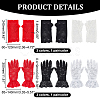 AHADERMAKER 6 Pairs 6 Style Flower Pattern Lace Gloves AJEW-GA0006-10-2