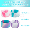 BENECREAT 4Pcs 4 Colors Silicone Anti-Slip Cup Bottom Sleeve Covers AJEW-BC0002-22-5