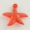 Transparent Acrylic Starfish/Sea Stars Pendants X-TACR-Q004-M03-2