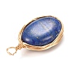 Natural Lapis Lazuli Pendants PALLOY-JF00467-04-2