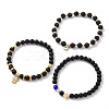6Pcs 6 Style Natural Mixed Gemstone Beaded Stretch Bracelets Set BJEW-JB09117-4