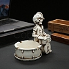 Halloween Resin Punk Skeleton Rock Drummer Ashtray Figurines PW-WG43279-01-3