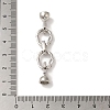 Brass Micro Pave Clear Cubic Zirconia Fold Over Clasps KK-K371-14P-3