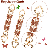 WADORN 2Pcs Butterfly Alloy Enamel Purse Strap Extender FIND-WR0007-23A-6