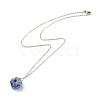 Natural Gemstone Pendant Necklace NJEW-JN03891-4