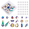 Cheriswelry 32Pcs 8 Style Rainbow Color 304 Stainless Steel Stud Earring Findings FIND-CW0001-20-11