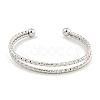 Non-Tarnish Textured 304 Stainless Steel Wrap Cuff Bangle for Women BJEW-P331-16P-2