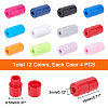 PandaHall Elite 48Pcs 12 Colors Plastic Screw Clasps FIND-PH0004-17-4