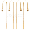 Beebeecraft 10Pcs Brass Stud Earring Findings KK-BBC0004-09G-1
