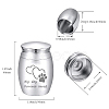 CREATCABIN Stainless Steel Cremation Urn AJEW-CN0001-91A-2