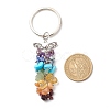 Natural & Synthetic Gemstone Beaded Keychain KEYC-JKC00345-02-5