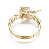 Adjustable Brass Micro Pave Clear Cubic Zirconia Finger Rings RJEW-S044-142-NF-5