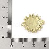 Rack Plating Brass Micro Pave Clear Cubic Zirconia Sun Connector Charms KK-C052-44G-3