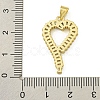 Rack Plating Brass Pave Cubic Zirconia Pendants KK-U029-10G-01-3