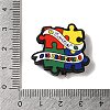 Autism Theme Silicone Focal  Beads SIL-G011-10B-3