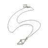 Tarnish Resistant 304 Stainless Steel Cable Chain Macrame Pouch Empty Stone Holder for Pendant Necklaces Making NJEW-TA00117-02-1