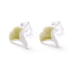 Ginkgo Leaf Resin Stud Earrings Set for Girl Women EJEW-D278-06S-2