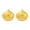 Ion Plating(IP) 304 Stainless Steel Shell Shape Stud Earrings EJEW-D281-05G-1