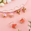 Enamel Mushroom Dangle Stud Earrings JE987D-4