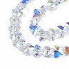 Electroplate Transparent Glass Beads Strands EGLA-N002-20A-B01-3