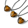 Gemstone Pendant Necklaces NJEW-C046-01-2