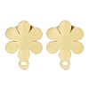 Flower Ion Plating(IP) 304 Stainless Steel Stud Earring Findings STAS-I206-94G-1